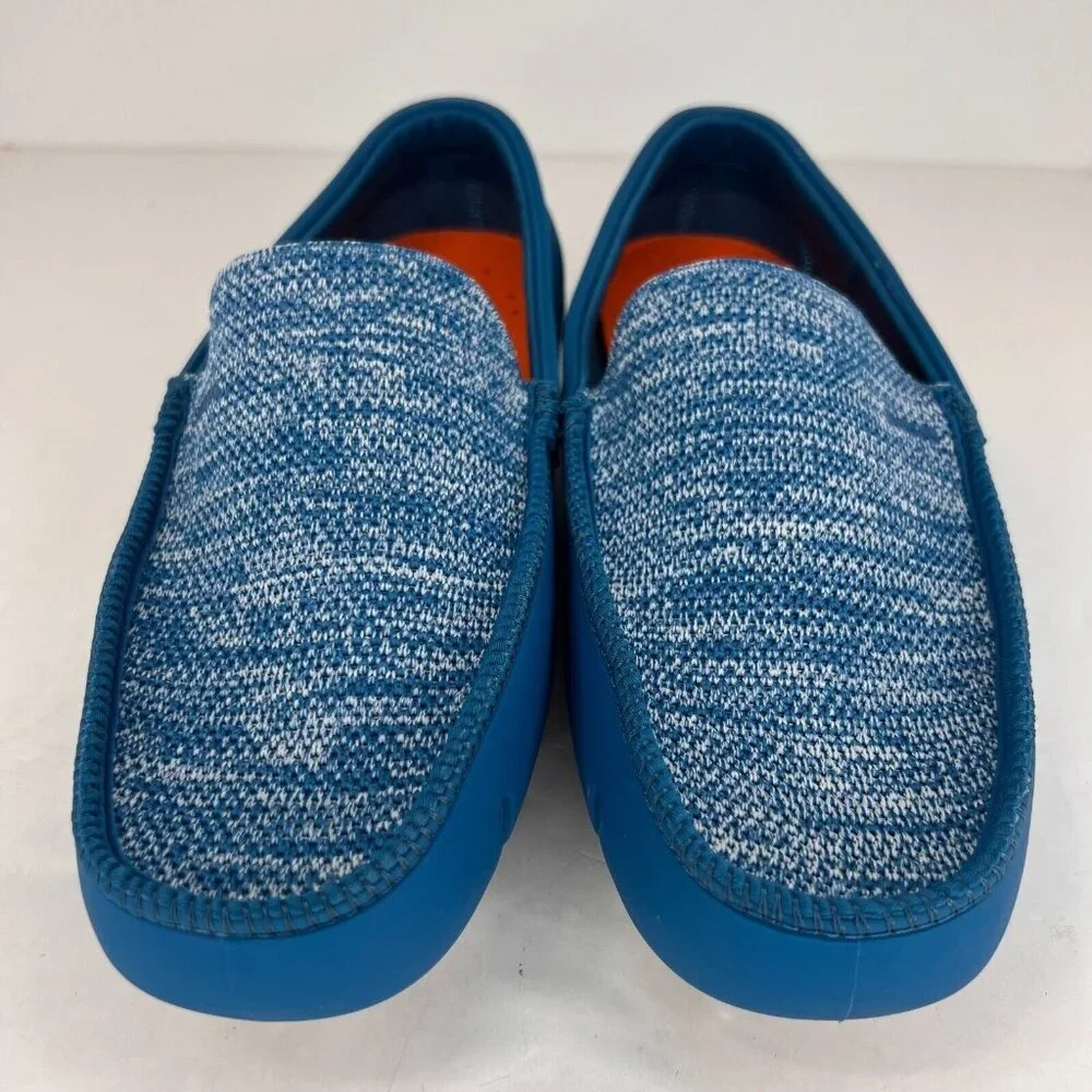 Swims Mens 21308-824 Blue Venetian Classic Low Top Slip On Size 10 Loafers